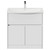 Montego Gloss White 800mm 1 Drawer 2 Door Vanity Unit with Arc Basin View from Front