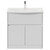 Montego Satin White 800mm 1 Drawer 2 Door Vanity Unit with Arc Basin View from Front