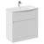 Montego Satin White 800mm 1 Drawer 2 Door Vanity Unit with Arc Basin Left Hand View