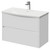 Montego Gloss White 800mm Wall Mounted 2 Drawer Vanity Unit with Arc Basin Right Hand View