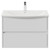 Montego Gloss White 800mm Wall Mounted 2 Drawer Vanity Unit with Arc Basin View from Front