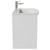 Montego Gloss White 800mm Wall Mounted 2 Drawer Vanity Unit with Arc Basin Side View