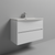 Montego Gloss White 800mm Wall Mounted 2 Drawer Vanity Unit with Arc Basin Studio Shot