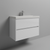 Montego Gloss White 800mm Wall Mounted 2 Drawer Vanity Unit with Rimini Basin Studio Shot