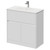 Montego Gloss White 800mm 1 Drawer 2 Door Vanity Unit with Angel Basin Right Hand View thumbnail