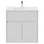Montego Gloss White 800mm 1 Drawer 2 Door Vanity Unit with Angel Basin View from Front