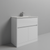 Montego Gloss White 800mm 1 Drawer 2 Door Vanity Unit with Angel Basin Studio Shot thumbnail