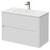 Montego Gloss White 800mm Wall Mounted 2 Drawer Vanity Unit with Angel Basin Right Hand View thumbnail