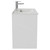 Montego Gloss White 800mm Wall Mounted 2 Drawer Vanity Unit with Angel Basin Side View