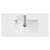 Montego Gloss White 800mm Wall Mounted 2 Drawer Vanity Unit with Angel Basin Top View