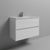 Montego Gloss White 800mm Wall Mounted 2 Drawer Vanity Unit with Angel Basin Studio Shot