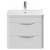 Oslo Gloss White 600mm Wall Mounted 2 Drawer Vanity Unit and Curved Thin Edge Basin with 1 Tap Hole Front View