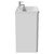 Oslo Gloss White 800mm Floor Standing 2 Drawer Vanity Unit and Curved Thin Edge Basin with 1 Tap Hole Side View