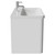 Oslo Gloss White 800mm Wall Mounted 2 Drawer Vanity Unit and Curved Thin Edge Basin with 1 Tap Hole Side View