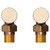 Colore Round Brushed Bronze Angled Radiator Valves Top View