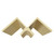 Wholepanel 10mm Brushed Brass Aluminium Wall Panel Internal Corner Trim Top View