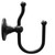 Windsor 1930 Traditional Colore Matt Black Wall Mounted Double Robe Hook Side View