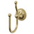 Windsor 1930 Traditional Colore Brushed Brass Wall Mounted Double Robe Hook Right Hand View