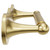 Windsor 1930 Traditional Colore Brushed Brass Wall Mounted Double Post Toilet Roll Holder Side View