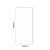 Pacco 8mm Fluted Glass Brushed Bronze 1850mm x 1000mm Walk In Shower Screen including Wall Channel and Support Bar Dimensions Side thumbnail
