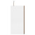 Pacco 8mm Fluted Glass Brushed Bronze 1850mm x 900mm Walk In Shower Screen including Wall Channel and Support Bar Front View