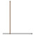Pacco 8mm Fluted Glass Brushed Bronze 1850mm x 800mm Walk In Shower Screen including Wall Channel and Support Bar Top View