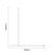 Pacco 8mm Fluted Glass Brushed Bronze 1850mm x 800mm Walk In Shower Screen including Wall Channel and Support Bar Dimensions Top thumbnail
