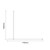 Pacco 8mm Clear Glass Brushed Bronze 1850mm x 1100mm Walk In Shower Screen including Wall Channel and Support Bar Dimensions Top thumbnail