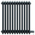 Colosseum Anthracite 600mm x 554mm Horizontal Electric Triple Column Radiator Front View