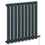 Boone Anthracite 600mm x 540mm Horizontal Electric Single Panel Radiator Left Hand View thumbnail
