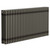 Colosseum Raw Metal 600mm x 1340mm Horizontal Quadruple Column Radiator Left Hand View
