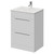 Napoli 460 Gloss White 600mm 2 Drawer Vanity Unit with Angel Basin Right Hand View