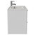 Napoli 390 Gloss White 800mm Wall Mounted 2 Drawer Vanity Unit with Angel Basin Side View