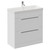 Napoli 390 Gloss White 800mm 2 Drawer Vanity Unit with Rimini Basin Left Hand View
