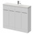 Napoli 250 Gloss White 1000mm 4 Door Vanity Unit with Square Silvo Basin Right Hand View thumbnail