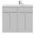 Napoli 250 Gloss White 1000mm 4 Door Vanity Unit with Square Silvo Basin Front View