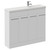 Napoli 250 Gloss White 1000mm 4 Door Vanity Unit with Square Silvo Basin Left Hand View thumbnail