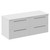 Napoli 460 Gloss White 1200mm Wall Mounted 4 Drawer Vanity Unit for Countertop Basins Left Hand View thumbnail