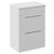 Napoli 390 Gloss White 600mm 2 Drawer Vanity Unit for Countertop Basins Left Hand View
