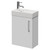 Napoli Cube Gloss White 400mm Wall Mounted Single Door Vanity Unit with Align Basin Right Hand View thumbnail