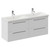 Napoli 390 Gloss White 1200mm Wall Mounted 4 Drawer Vanity Unit with Double Glide Basins Left Hand View