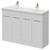 Napoli 390 Gloss White 1200mm 4 Door Vanity Unit with Double Glide Basins Right Hand View