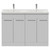 Napoli 390 Gloss White 1200mm 4 Door Vanity Unit with Double Glide Basins Front View