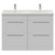 Napoli 390 Gloss White 1200mm 4 Drawer Vanity Unit with Double Glide Basins Front View thumbnail