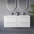 Napoli 390 Gloss White 1200mm Wall Mounted 4 Drawer Vanity Unit with Double Lucia Basins Lifestyle Image thumbnail