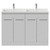Napoli 390 Gloss White 1200mm 4 Door Vanity Unit with Double Lucia Basins Front View thumbnail