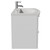 Napoli 390 Gloss White 800mm Wall Mounted 2 Drawer Vanity Unit with Arc Basin Side View