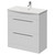 Napoli 390 Gloss White 800mm 2 Drawer Vanity Unit with Arc Basin Right Hand View thumbnail