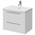 Napoli 390 Gloss White 600mm Wall Mounted 2 Drawer Vanity Unit with Arc Basin Right Hand View thumbnail