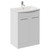 Napoli 390 Gloss White 600mm 2 Door Vanity Unit with Arc Basin Left Hand View thumbnail